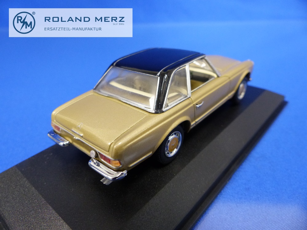 032250-08 Mercedes-Benz 280 SL Pagode gold/schwarz - Minichamps PMA 1:43