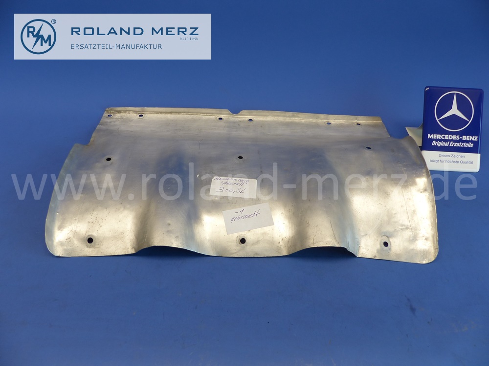 1981410021 Abschirmblech Saugrohr / Abgaskrümmer, Mercedes W198, 300SL, BM 198.040, 198.043, Original Mercedes Neuteil, NOS - gebraucht -