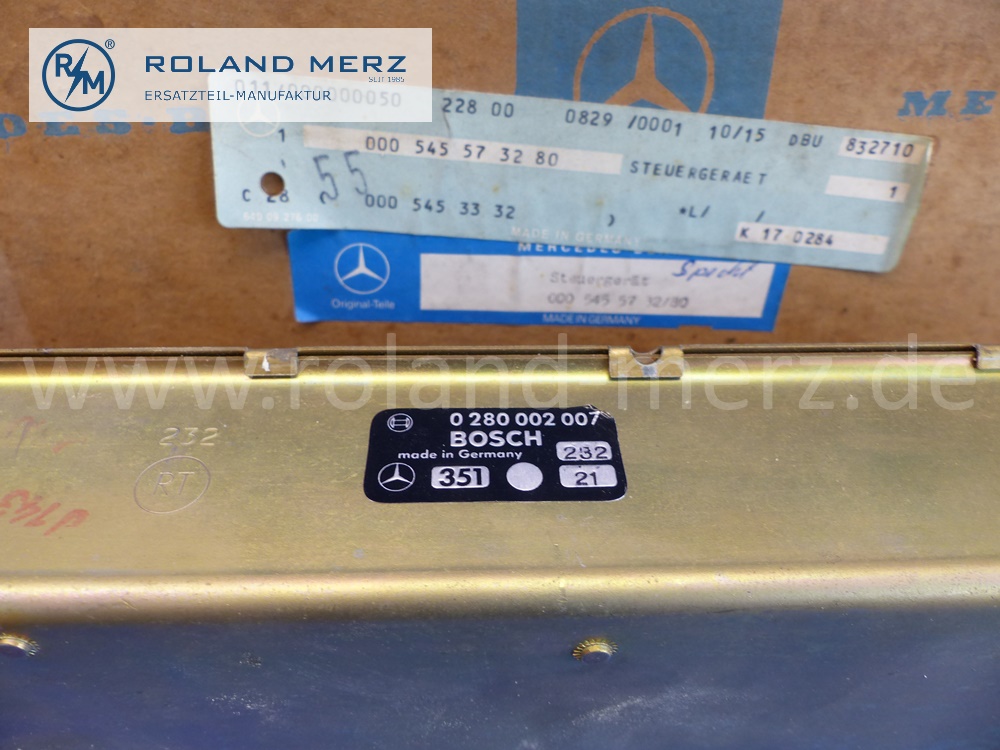 0005455732 Steuergerät D Jetronic, Bosch 0280002007, Mercedes W107, W116, M116 V8, Original Mercedes Neuteil, jedoch nicht überprüft, NOS