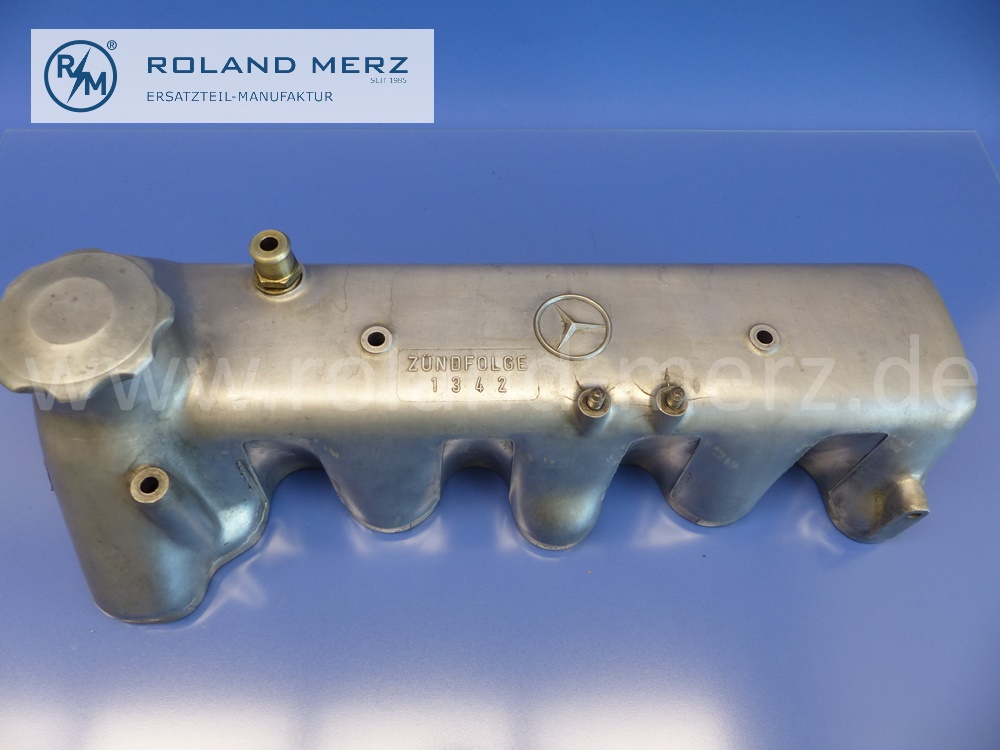 6210161105 Zylinderkopfhaube, Ventildeckel, mit Entlüftungsrohr 6210101670 und Verschlussdeckel 1365010054, Mercedes OM615, OM621, Original Mercedes Ersatzteil, NOS - gebraucht -