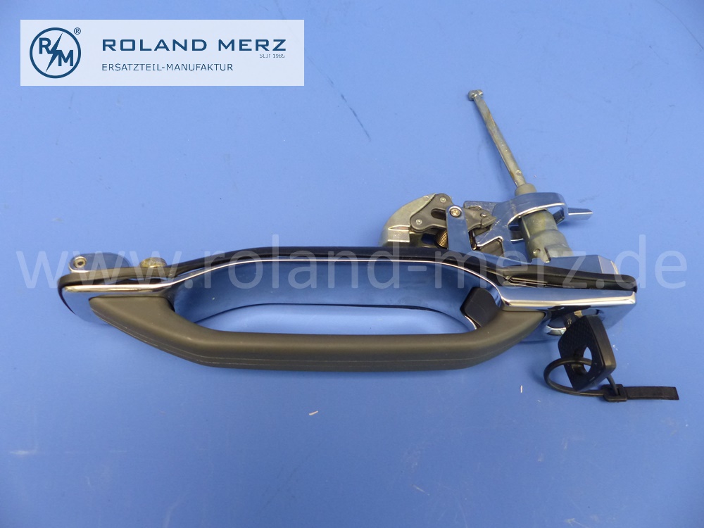 1267600659 Türgriff rechts, mit Schlüssel, Werkstattausführung, beliebige Schließung, Mercedes W126, Original Mercedes Neuteil, NOS 