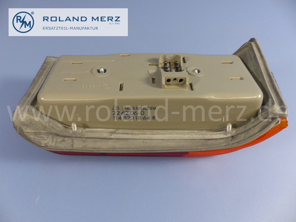 1148201864 Schlussleuchte, Heckleuchte, Rückleuchte, rechts, neuere Ausführung, Mercedes W114, W115, Strich 8, Original Mercedes Neuteil, NOS 