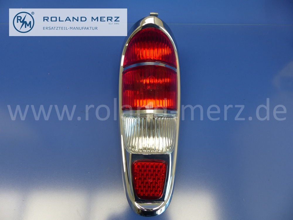 1808200671 Rücklicht, rot-rot-weiß, Mercedes W180, W128, W189, Ponton, USA, Original Mercedes Neuteil, NOS 