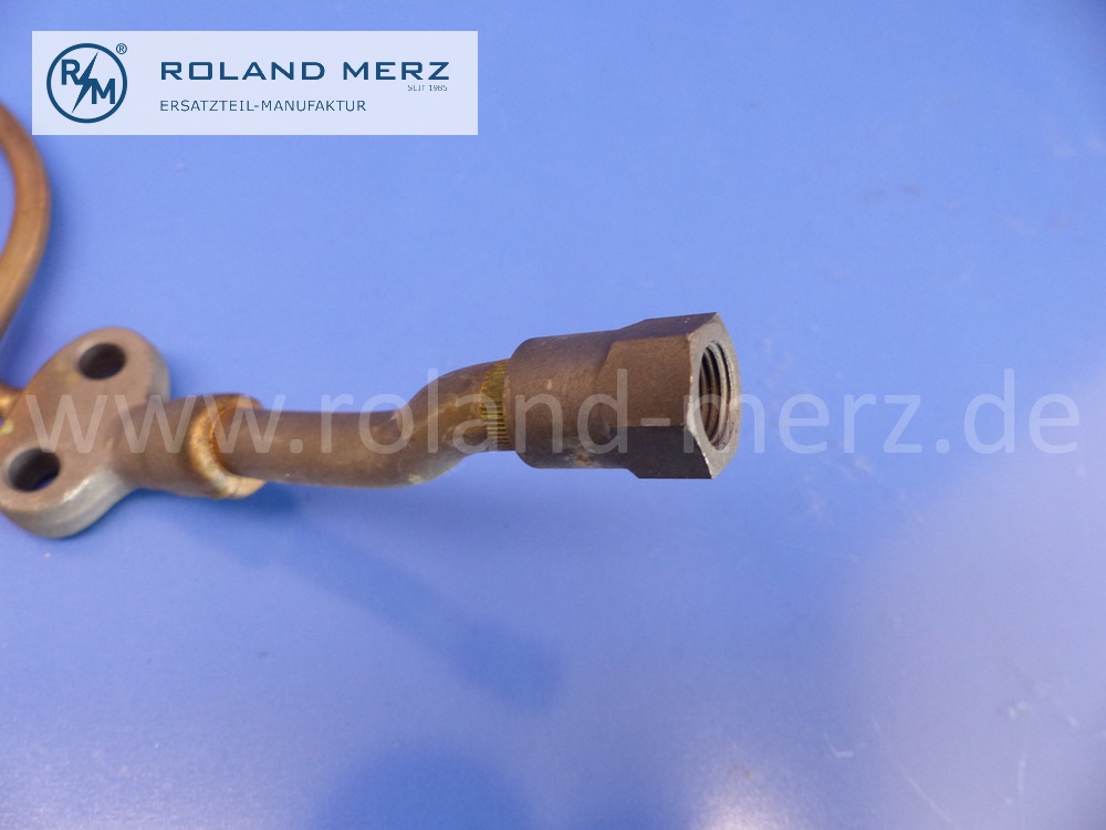 1804200729 Leitung, Bremsleitung links, Verteilerstück an Radbremszylinder Trommelbremse, Mercedes W120, W121, W128, W180, 190SL, Ponton, Original Mercedes Neuteil, NOS