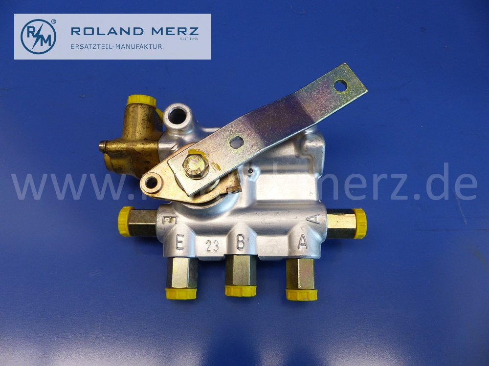 0003271925 Ventil, Ventileinheit Niveauregulierung, Luftfederung, Vorderachse links, Bosch 0500003005, späte Version, Mercedes W100, W109, W112, Original Mercedes Neuteil, NOS