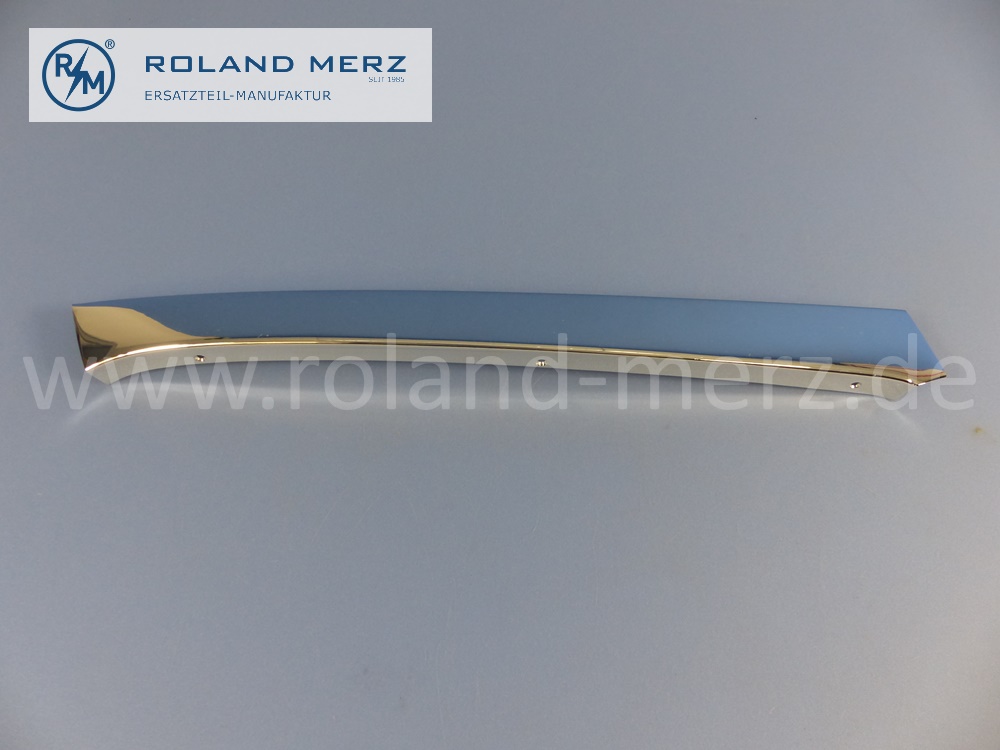 1116885141 Verkleidung seitlich aussen, Windschutzscheibe, links, Länge 440mm, Mercedes W111, W112, 220SEB, 280SE/C, 300SE/C, Cabriolet, Coupé, Original Mercedes Neuteil, NOS