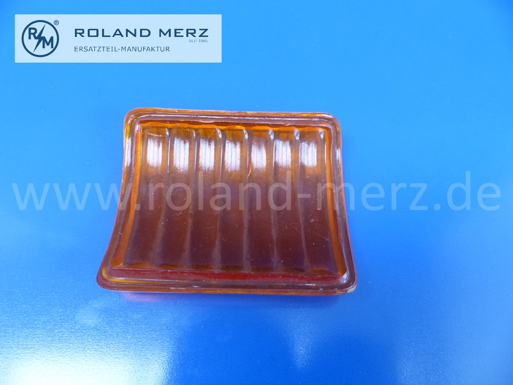 Ersatzglas, Tauschglas Blinker gelb, für Deckel Rücklicht 1988260252 und 1988260152, Mercedes W198, 300SL Roadster, Original Mercedes Neuteil, NOS 
