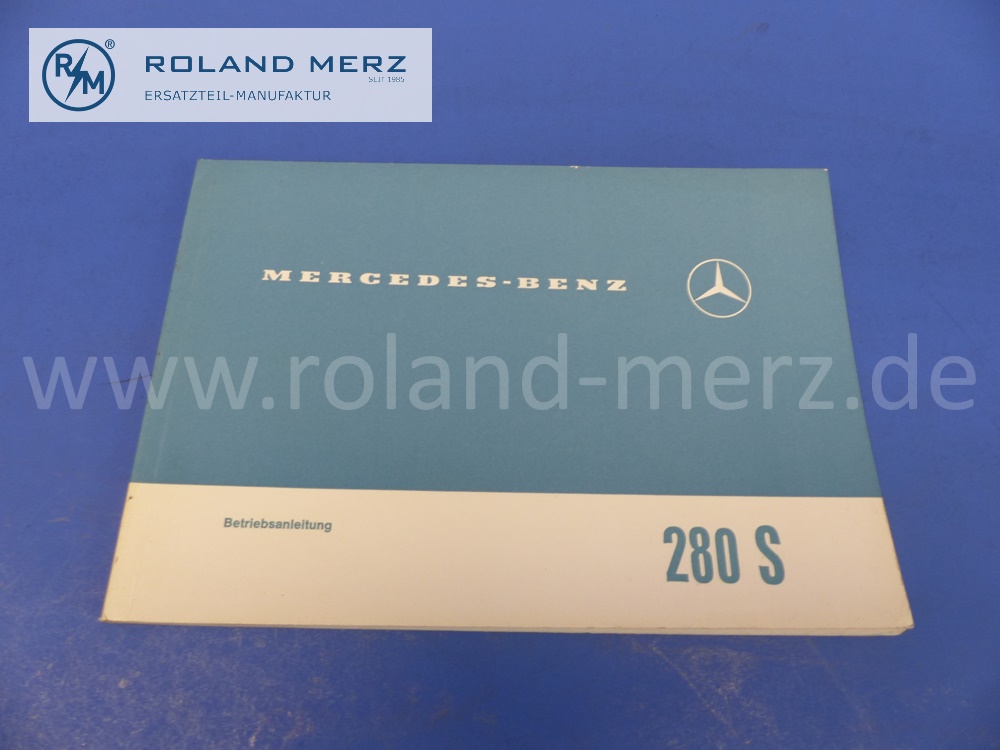 1085842496 Betriebsanleitung, Bedienungsanleitung, Mercedes W108, 280S, deutsch, december 1967, 62 Seiten, Ausgabe A, Original Mercedes Dokument, NOS 