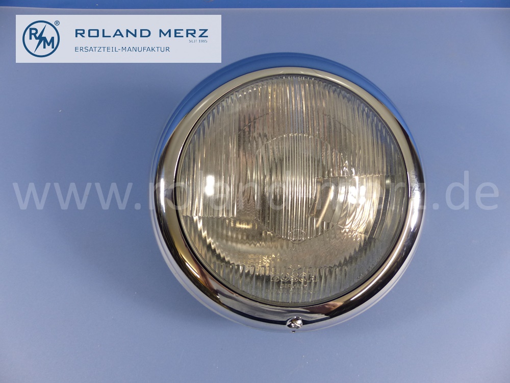 1808200061 Bosch Leuchteinheit, Scheinwerfer, mit Zierring, asymmetrisch, Mercedes W105, W120, W121, W128, W180, Ponton, Original Mercedes Neuteil, NOS 