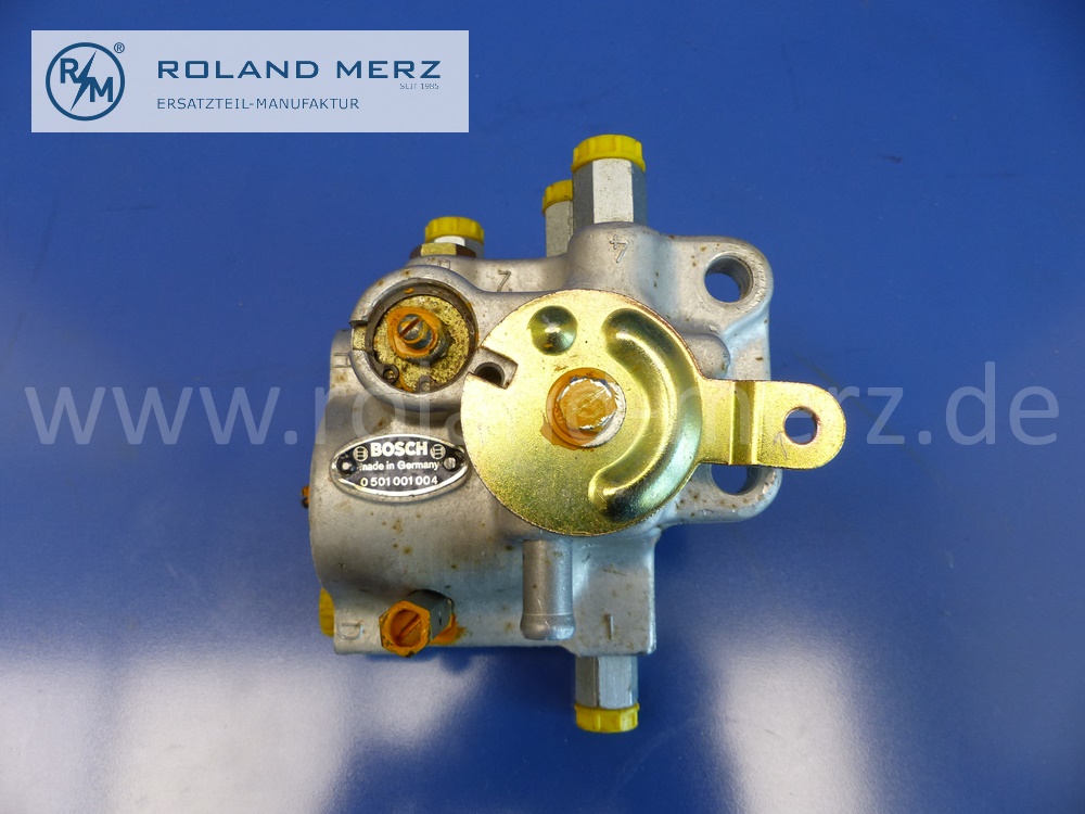 0003274525 Ventil, Ventileinheit Niveauregulierung, Luftfederung, Hauptventil, Bosch 0501001004, späte Version, Mercedes W109, W112, revidiertes Mercedes Originalteil, NOS