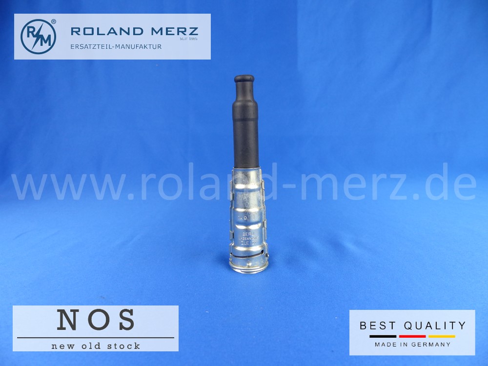 ZLE121 Beru Zündkerzenstecker entstört 1K Ohm , ZLE 121, Bosch 0 300 062 102, 0300062102 für Mercedes mit M3 Gewinde, Länge 128 mm