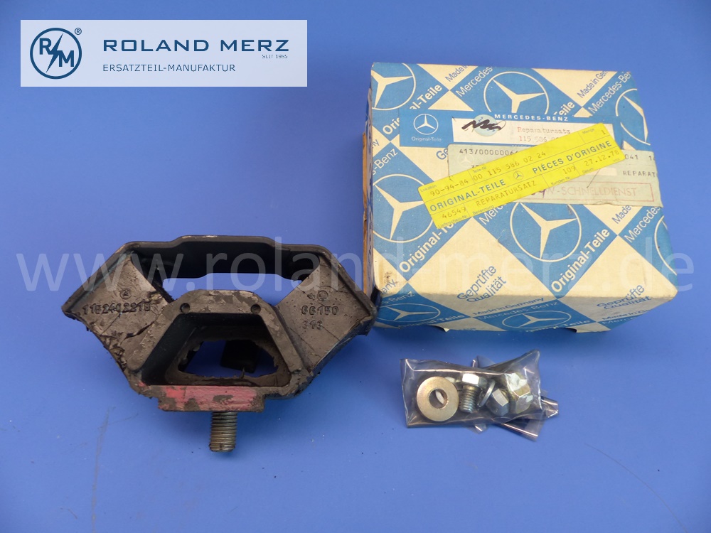 1155860224 Reparatursatz Motorlagerung, Motoraufhängung hinten, W114, M110.981, Original Mercedes Neuteil, NOS 