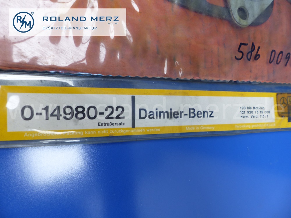 0-14980-22 Dichtungssatz, Entrußersatz, Mercedes Motor M121, M121.920, Verdichtung 7,5:1, original Elring Neuteil, NOS 