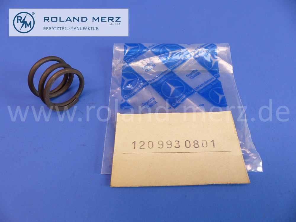 1209930801 pressure spring, steering spindle, top, Mercedes 180, 180D, 190D, 220a, 219, 220S, 220SE, 300c, 300d, L319, O319, original Mercedes spare part, NOS