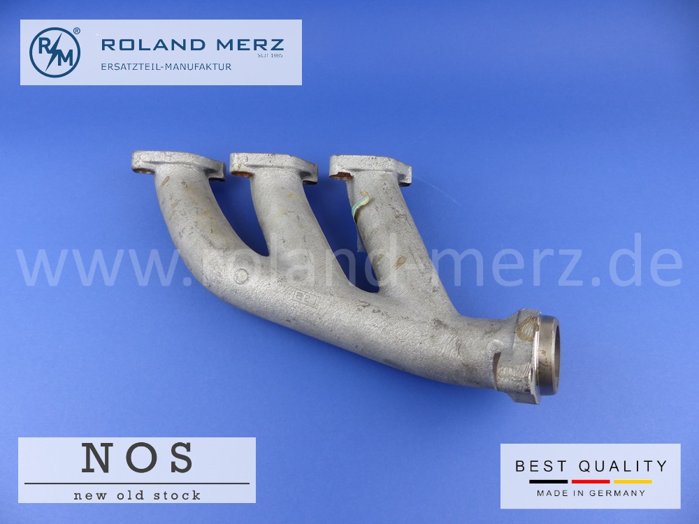 P1100721 Auspuffkrümmer Mercedes 110 142 80 02 Neuteil NOS Zylinder 1-3 M110, W116, W123, W126