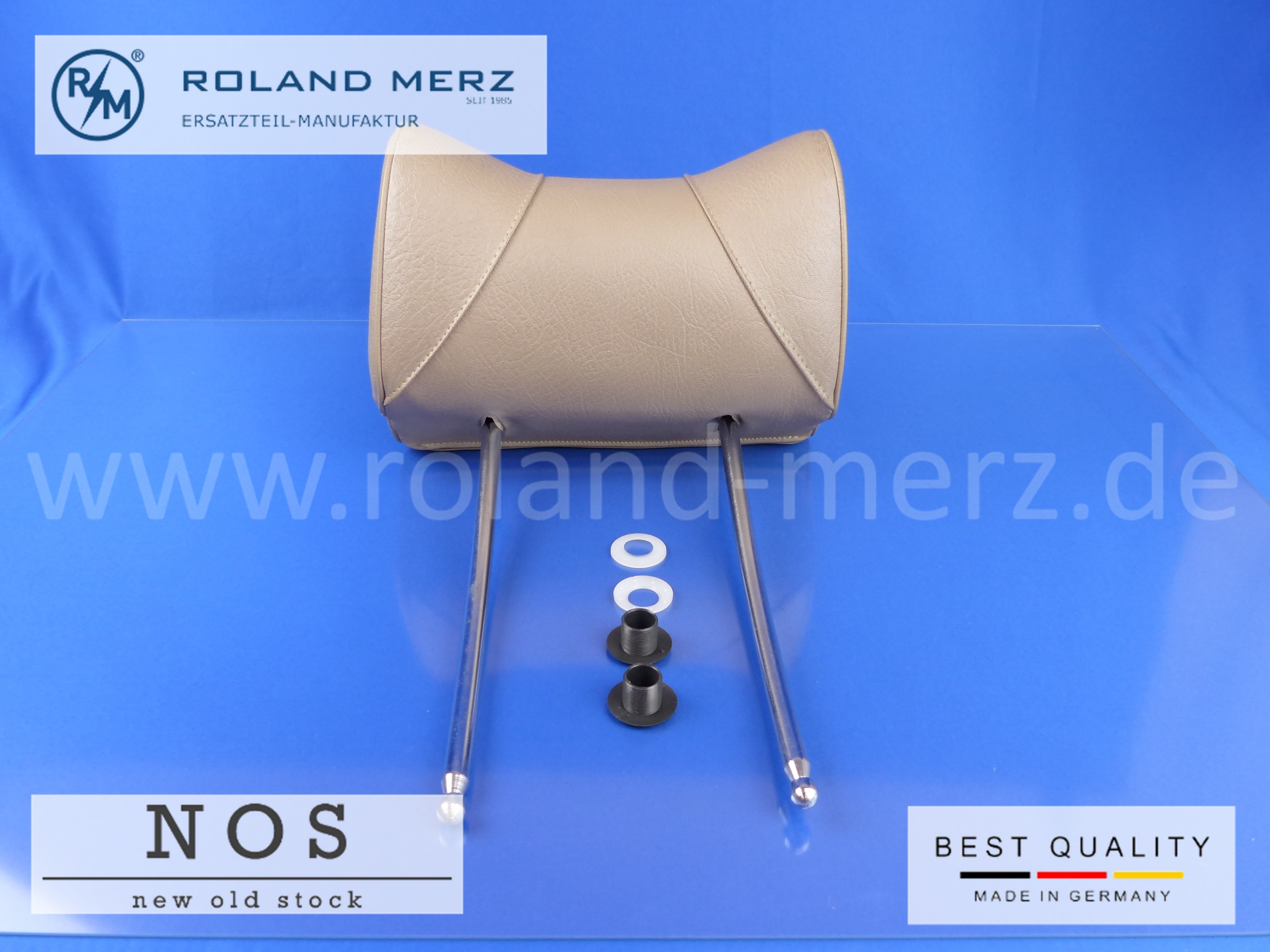P1170401 1089705750 headrest rear front artificial leather colour 8081 beige Mercedes W114