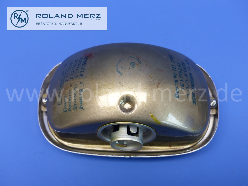 127ZNX Nebelscheinwerfereinsatz komplett, Hella, 35 W, Glas 1-80 312/IGM 204 1PN, Chromrahmen, Reflektor, für VW, Mercedes, Porsche 356, original Hella Neuteil, NOS 