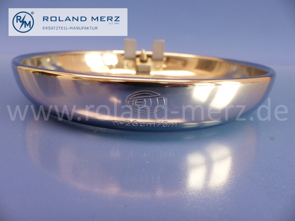 0008264689 Lampenring, Deckelring Scheinwerfer, verchromt, Kreuzschlitzschraube, Mercedes W120, W121, W128, Ponton, Original Mercedes Neuteil, NOS 