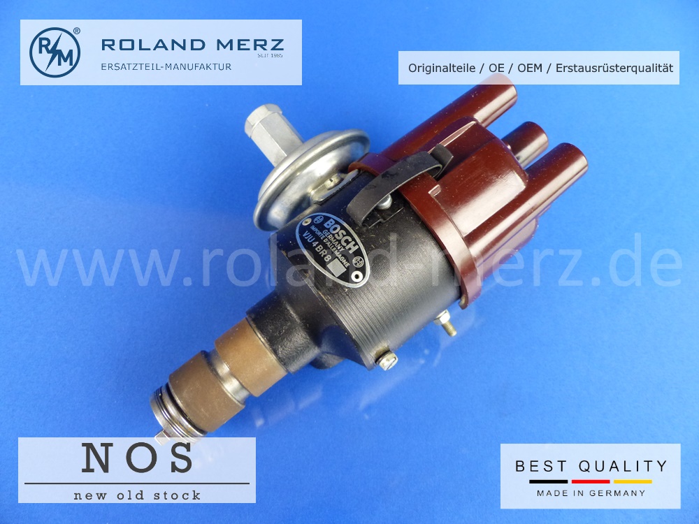 VJU-4-BR8-02 Zündverteiler Bosch VJU 4 BR 8 Graugussausführung für VW Käfer 30 PS, Volkswagen Type 111, 113, 115, 117, und 151 ab 08. 1954