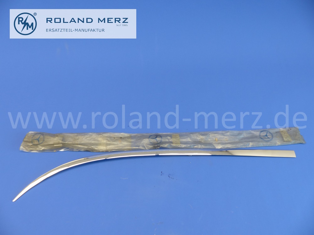 1106700122 Zierstab links für Heckfenster oben, Mercedes W111, W112, 220Sb, 220SEb, 230S, 300SE, Original Neuteil, NOS 