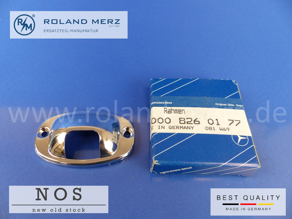 0008260177 Blende Chrom Kennzeichenbeleuchtung Mercedes 190SL 300SL