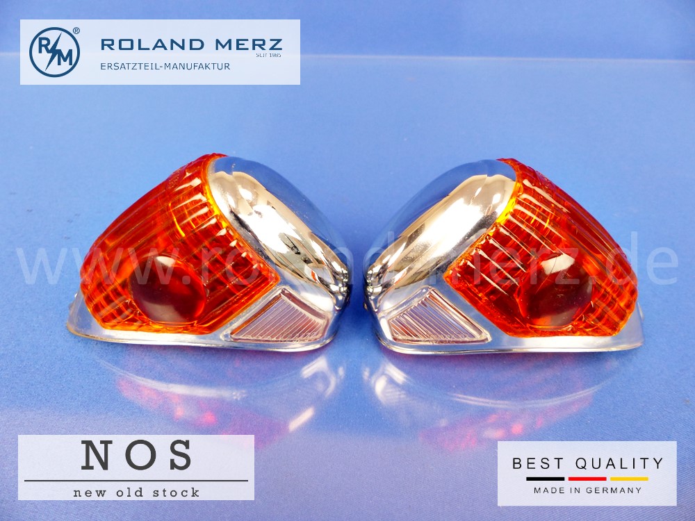 Satz Gehäuse mit Glasscheibe rechts und links 110 822 01 90 / 0290 für Mercedes 190c - 200D 