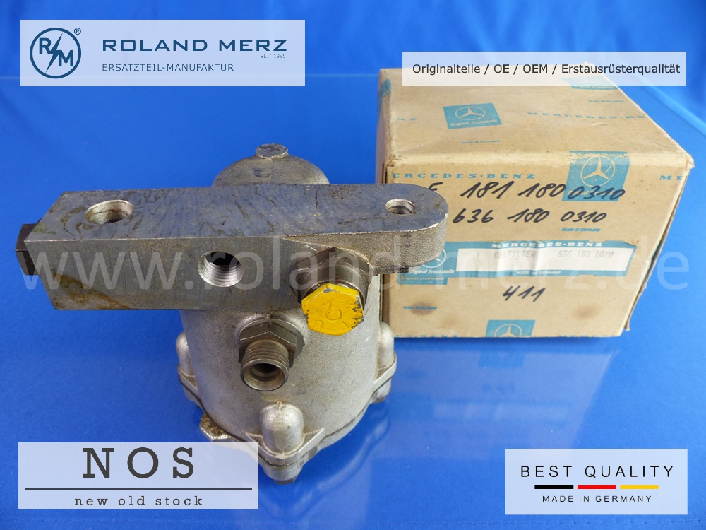 181-180-0310-01 Ölfilter 181 180 03 10 / 636 180 10 10 mit Filtereinsatz komplett Mercedes alle 170 Modelle und OM 636