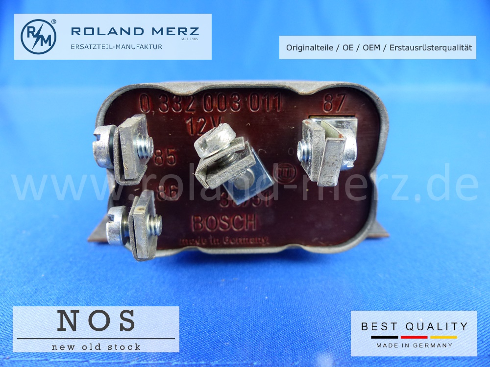 Relais 000 542 15 19 Mercedes 300SL, 300S, 300d, 190SL und 220SE Cab. Bosch 0 332 003 011 mit Schraubanschlüssen