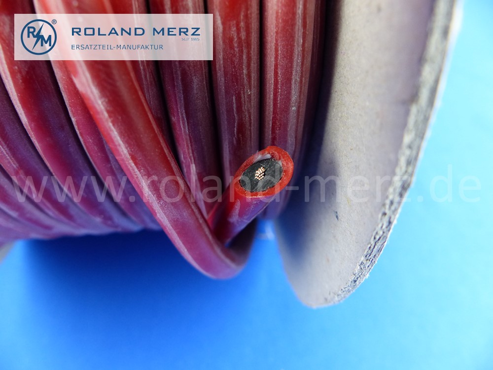 P1110665 1m Beru Zündleitung rot, Spannung 38000V, Temperatur bis 220°C, Güte/Klasse F, DIN/ISO 3808