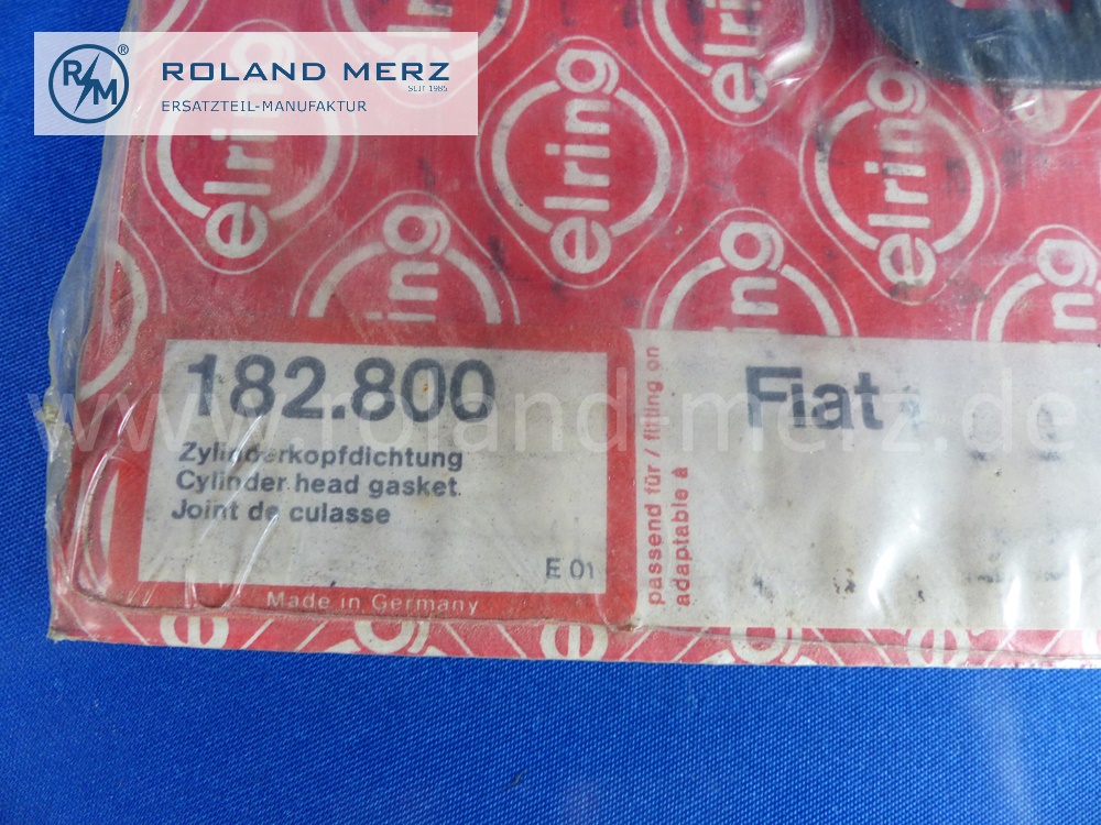 182.800 Elring Zylinderkopfdichtung, Dichtung Zylinderkopf für Fiat 124, 60 PS, 1-18280-23, Ø Zylinder 73mm, Original Elring Ersatzteil, NOS 