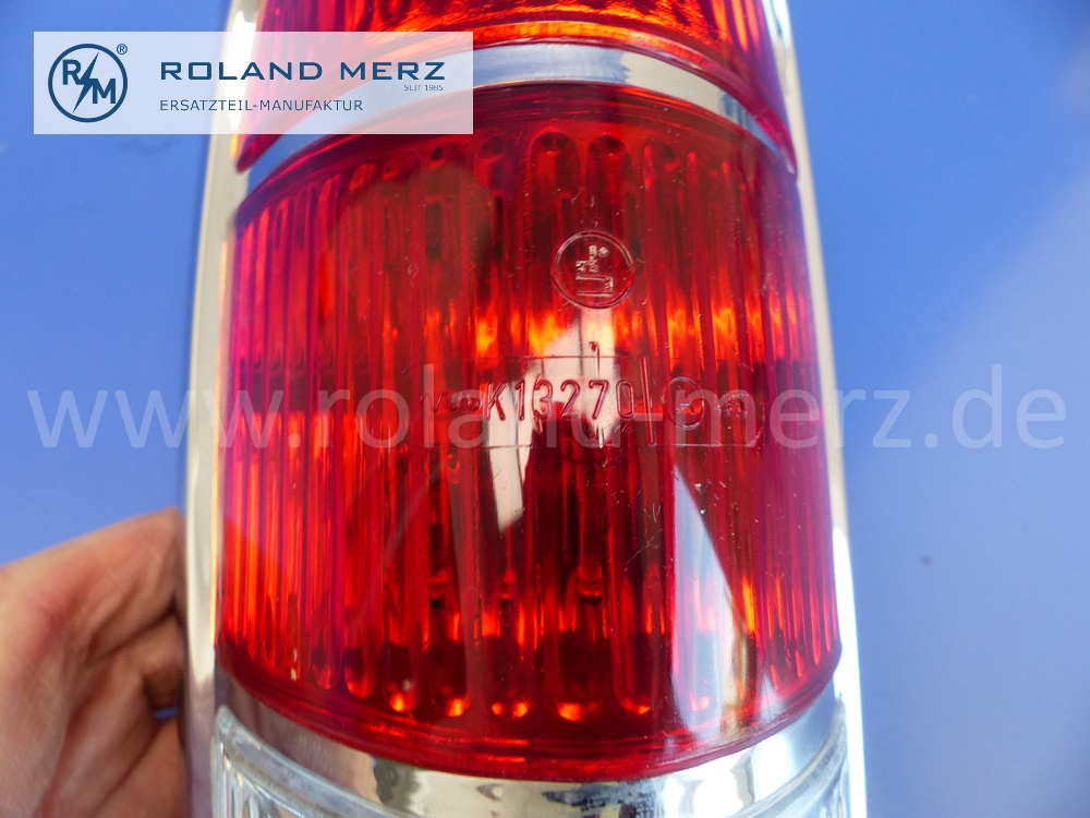 1808200671 Rücklicht, rot-rot-weiß, Mercedes W180, W128, W189, Ponton, USA, Original Mercedes Neuteil, NOS 