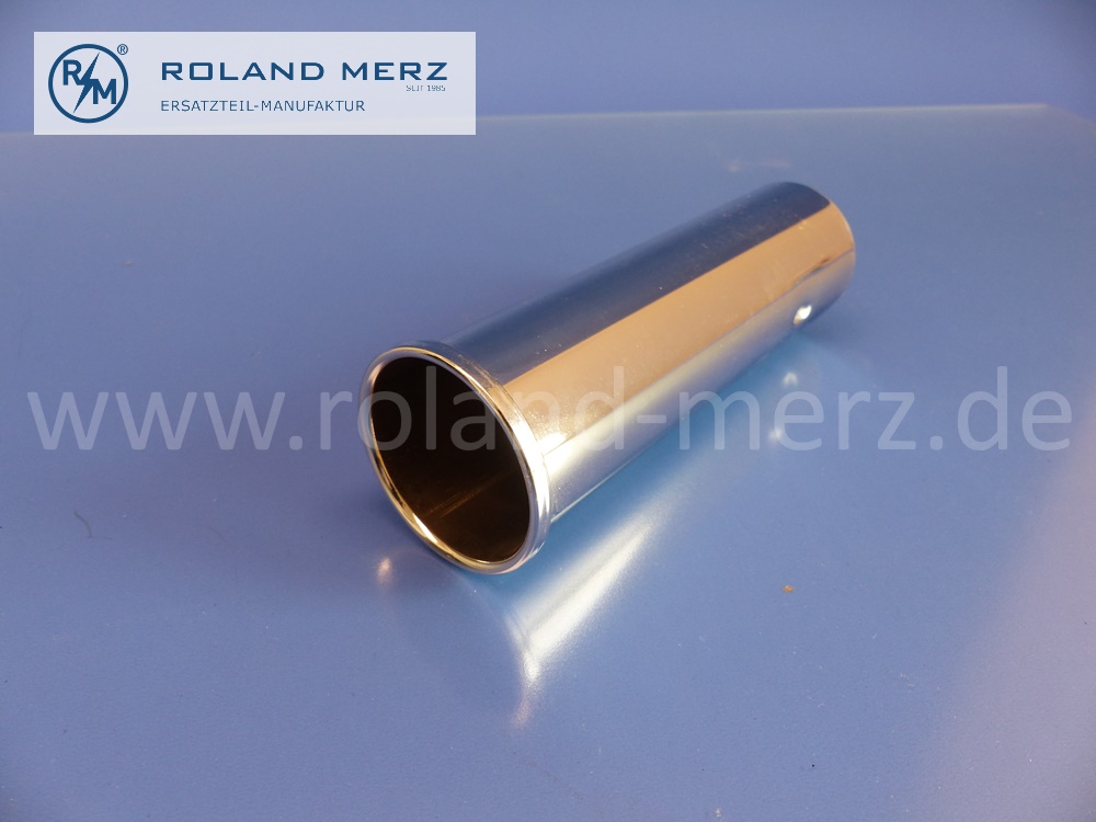 Auspuffblende, Blende Auspuff, Messing verchromt, für Auspuffrohr 45mm, Audi, BMW, Fiat, Ford, Simca, Nissan, VW GTI, Original Neuteil, NOS 