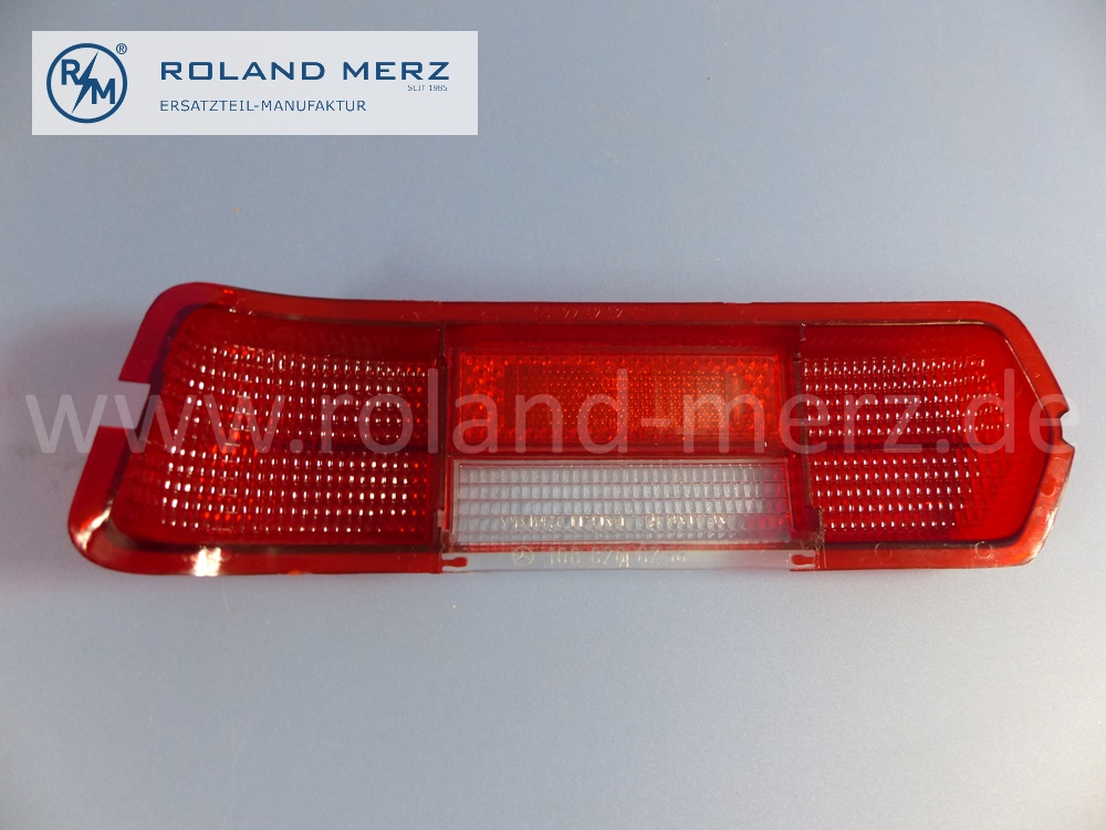 1088261456 Lichtscheibe, Lichtfenster, Lampenglas Rücklicht, rechts, W108, W109, SA55622, Blinker rot, Original Mercedes Neuteil, NOS 