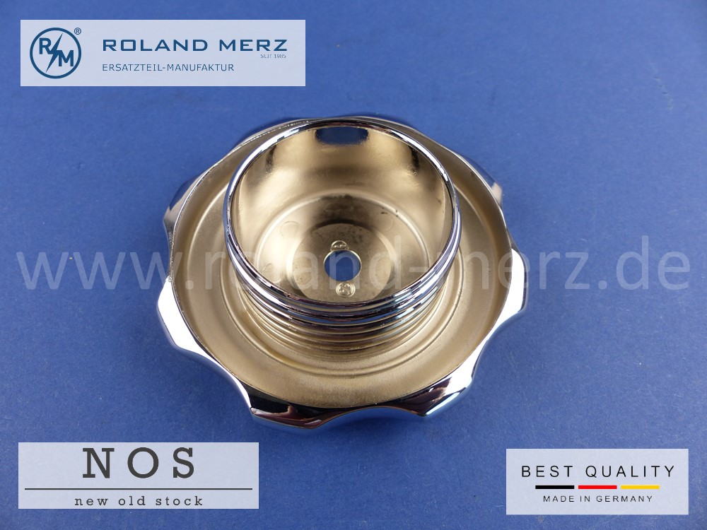 Kühlerverschlußschraube verchromt 153 501 0115 für feststehenden Stern (8,4mm Bef. Loch) für Mercedes 170V - 220