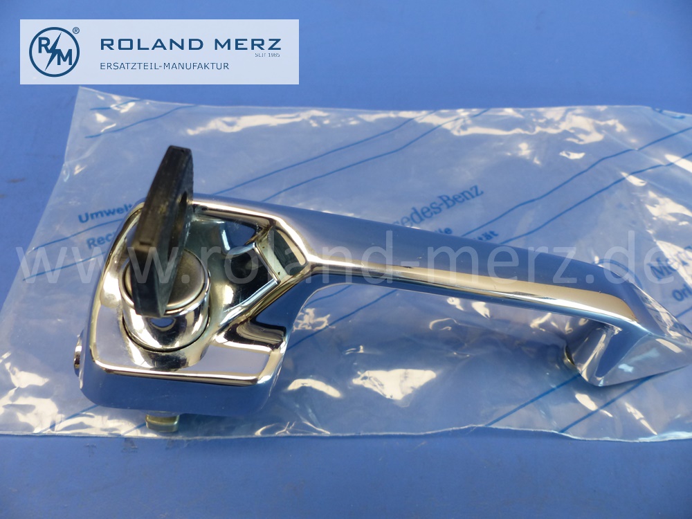1157601659 Türgriff mit Schlüssel, rechts, beliebige Schließung, Vordertür, Mercedes W114, Original Mercedes Neuteil, NOS 