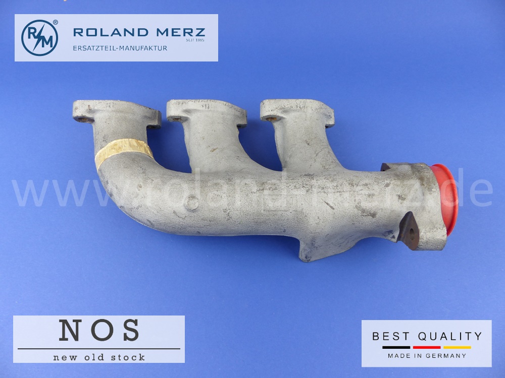 P1100717 Auspuffkrümmer Mercedes 110 142 91 02 Neuteil NOS Zylinder 1-3 M110, W126 280S, SE, SEL, G-Klasse W460 280GE
