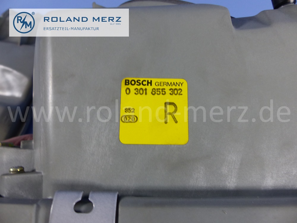 1238201859 Bosch Leuchteinheit, Scheinwerfer, H4, rechts, Rechtsverkehr, Mercedes W123, Original Mercedes Neuteil, NOS 