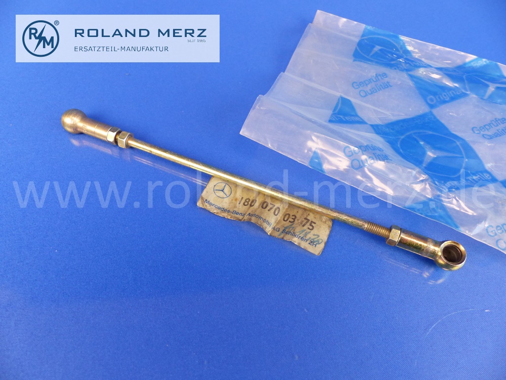 1800700375 Stange, Druckstange für Mercedes M108.920, 924 und M130.922, 925 kompl. mit Kugelpfannen, Original MB-Neuteil, NOS 