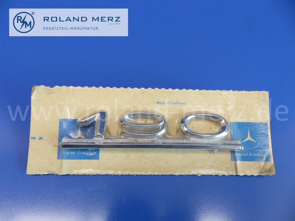 101218170115 1218170115 Typenzeichen, Schriftzug 190 auf Heckdeckel für Mercedes W121, Ponton, Original MB-Neuteil NOS 