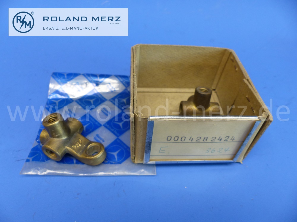 0004282424 Verteiler, Verteilerstück hinten links mit Entlüftung, Bremsanlage, Mercedes W105, W111, W113, W120, W121, W128, W180, Original Mercedes Neuteil, NOS 