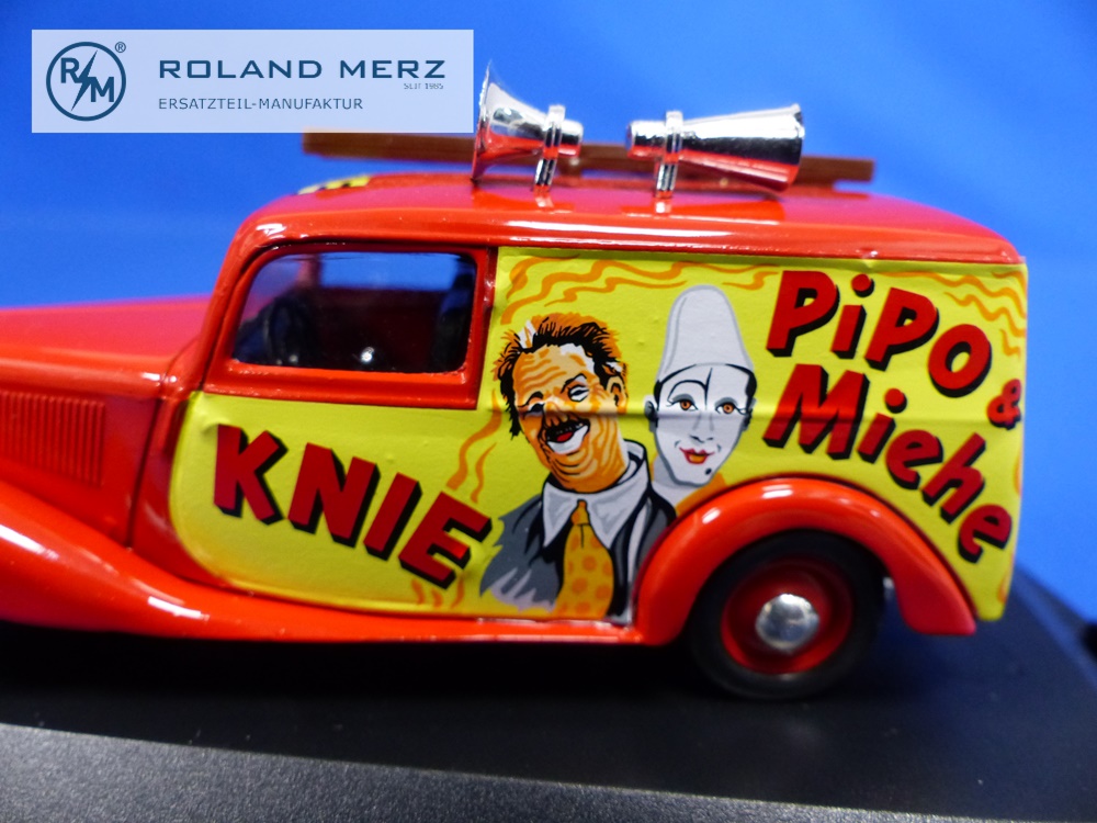 150299-06 Mercedes-Benz 170V Kastenwagen Zirkus Knie 1959 - 150299 Vitesse 1:43 Modell