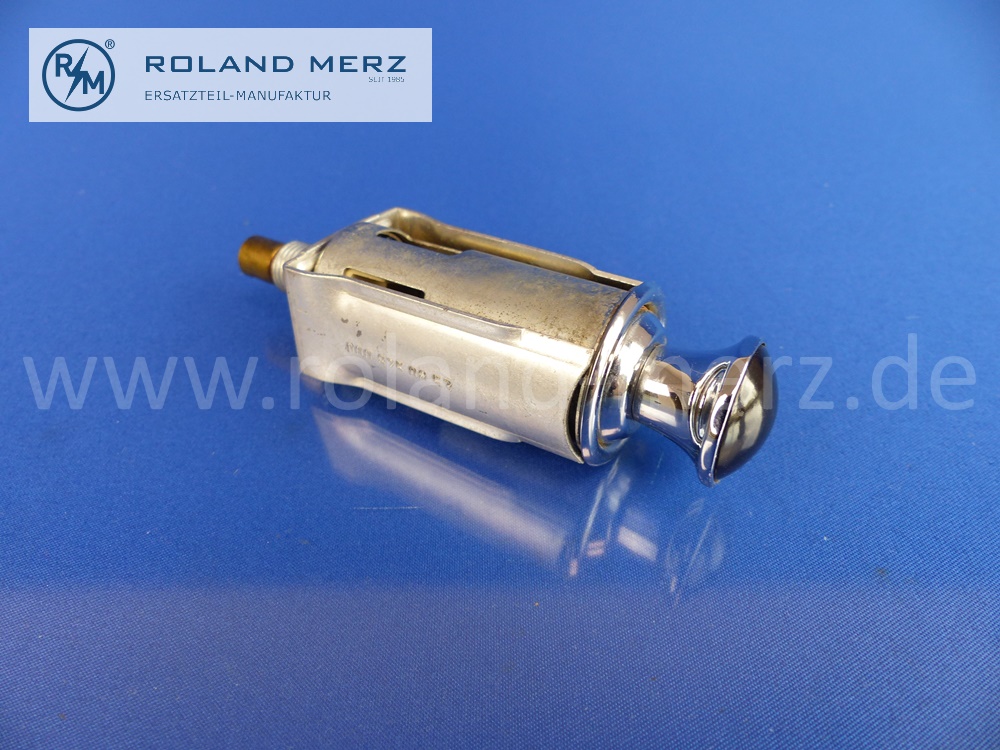 0008250853 Zigarettenanzünder, Zigarrenanzünder vollständig, 6 Volt, Mercedes W120, 170S-D, 170S-V, 180, Original MB-Neuteil NOS
