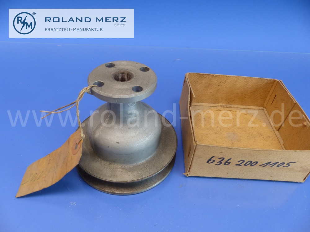 6362001105 Wasserpumpenteil mit Riemenscheibe, Mercedes Motor OM636, Original Mercedes Neuteil, NOS