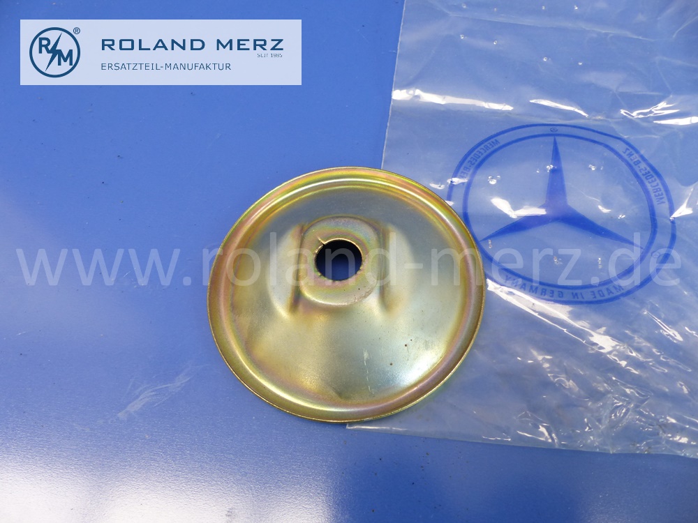 1212230531 Platte, Gummilager Vorderachsträger, Mercedes W110, Heckflosse, Original Mercedes Neuteil, NOS