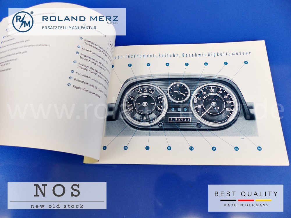 Original Betriebsanleitung Mercedes 200/8 - 220/8 Bm 115, Deutsch, Ausgabe V. 70. 25. K.., 1155843496