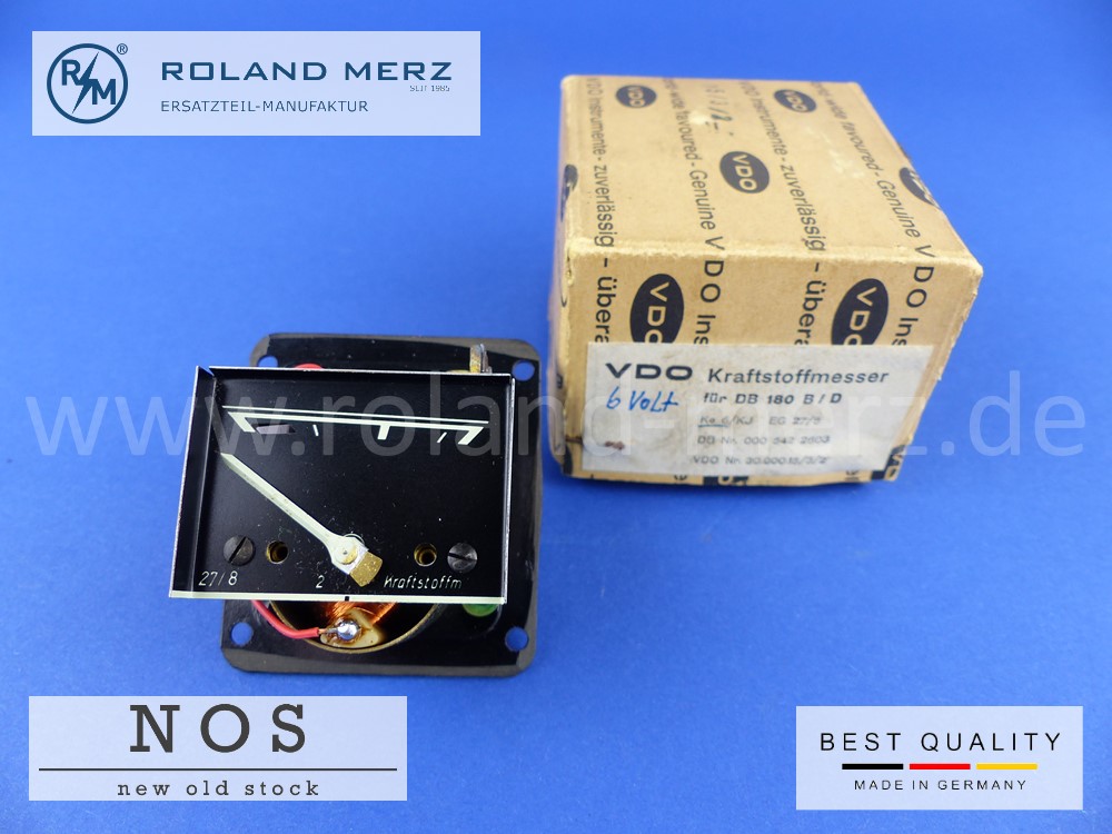 P1100844 Kraftstoffmesser VDO 30.000.15/3/2 6 Volt Ausführung 000 542 26 03 für Mercedes 180