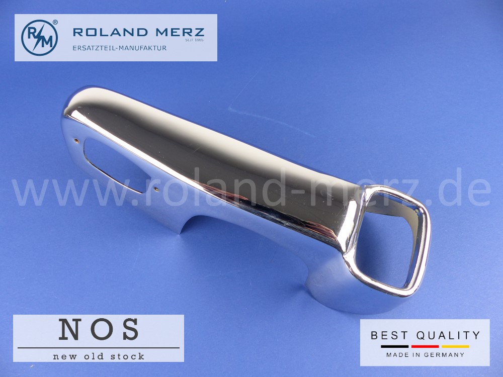 101808801655 1808801655 Horn Stossfänger hinten rechts, für Mercedes W105, W128, W180, 220S, 220SE, mit Ausschnitt für Kennzeichenleuchte 