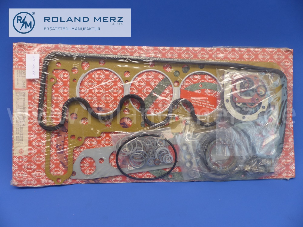 6150100580 Dichtungssatz Motor, Vollsatz, Mercedes OM615, 200D, 220D, W115, L206, L306, Elring 071.846, Original Mercedes Neuteil, NOS 