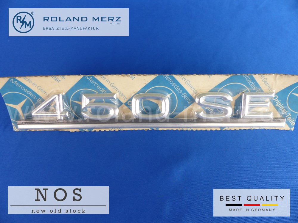 116 817 03 15 Mercedes Typenkennzeichen auf Heckdeckel 450 SE original Neuteil/NOS