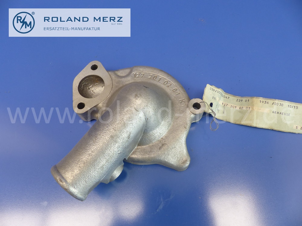 1272010201 Gehäuse Wasserpumpe, Mercedes Motoren M121, M127, M130, M180, OM621, MB 190SL, Original Mercedes Neuteil, NOS